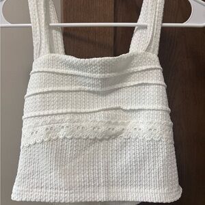 SHEIN White Textured Tank Top